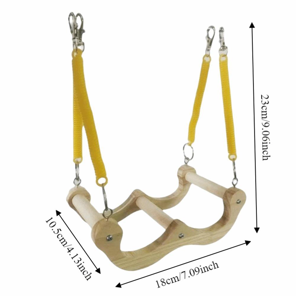 Wear Resistant Wood Bird Swing Chew-resistant Parrot Play Rack Bird Training Stand Bird Enrichment