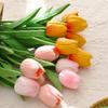 10pcs Artificial Tulips Flower Home Vase DIY Flower Arrangement Decoration Realistic Touch Fake Tulips Flowers Bouquet Wedding