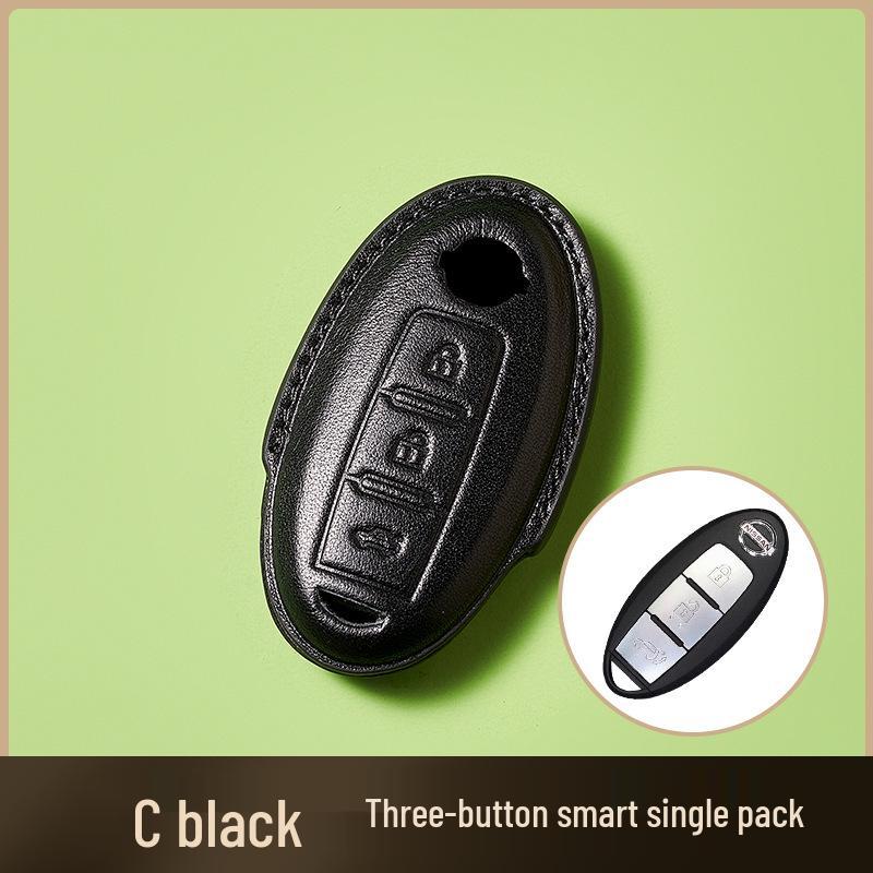 Ключница из коровьей кожи растительного дубления для ключа от автомобиля New Sylphy Murano, ручная работа, дизайн с пряжкой для мужчин