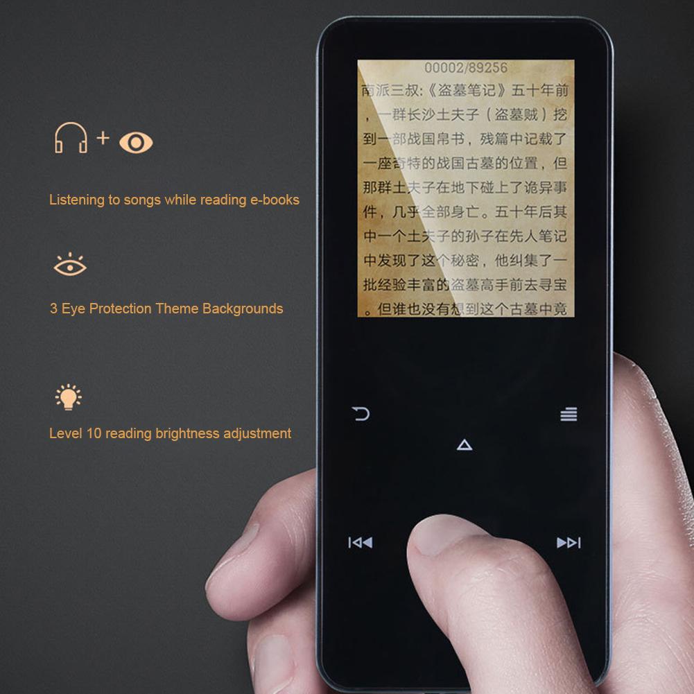 1,8-дюймовый MP3 MP4 музыкальный плеер HiFi Bluetooth 5.0 студенческий Walkman с FM-будильником Электронная книга Спорт Бег Ходьба Музыка Play