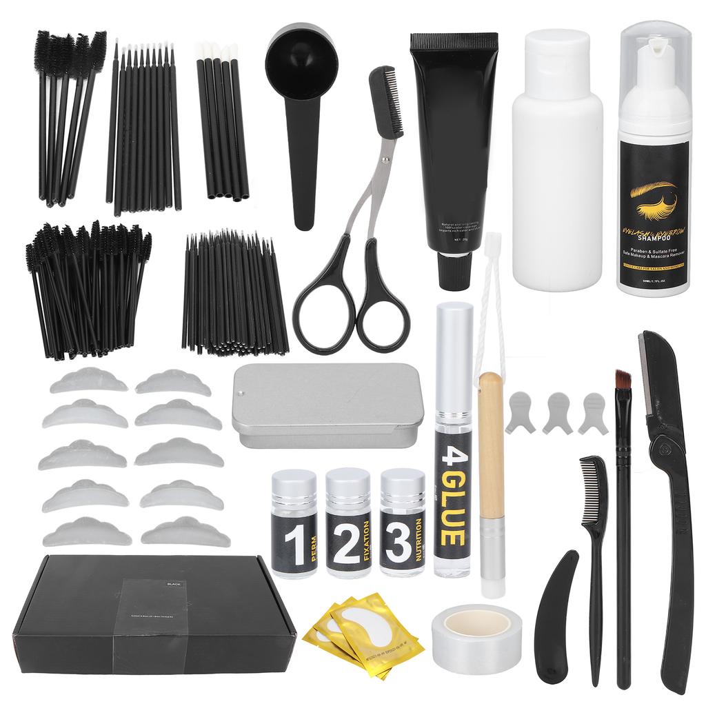 3 в 1 Водостойкая краска для бровей Набор для завивки ресниц Набор полуперманентных керлинговых ресниц