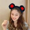 Девушка Медвежьи Уши Декор Головная Повязка Мультфильм Плюшевый Обруч Для Волос Макияж Умывание Лицо Хэллоуин Косплей