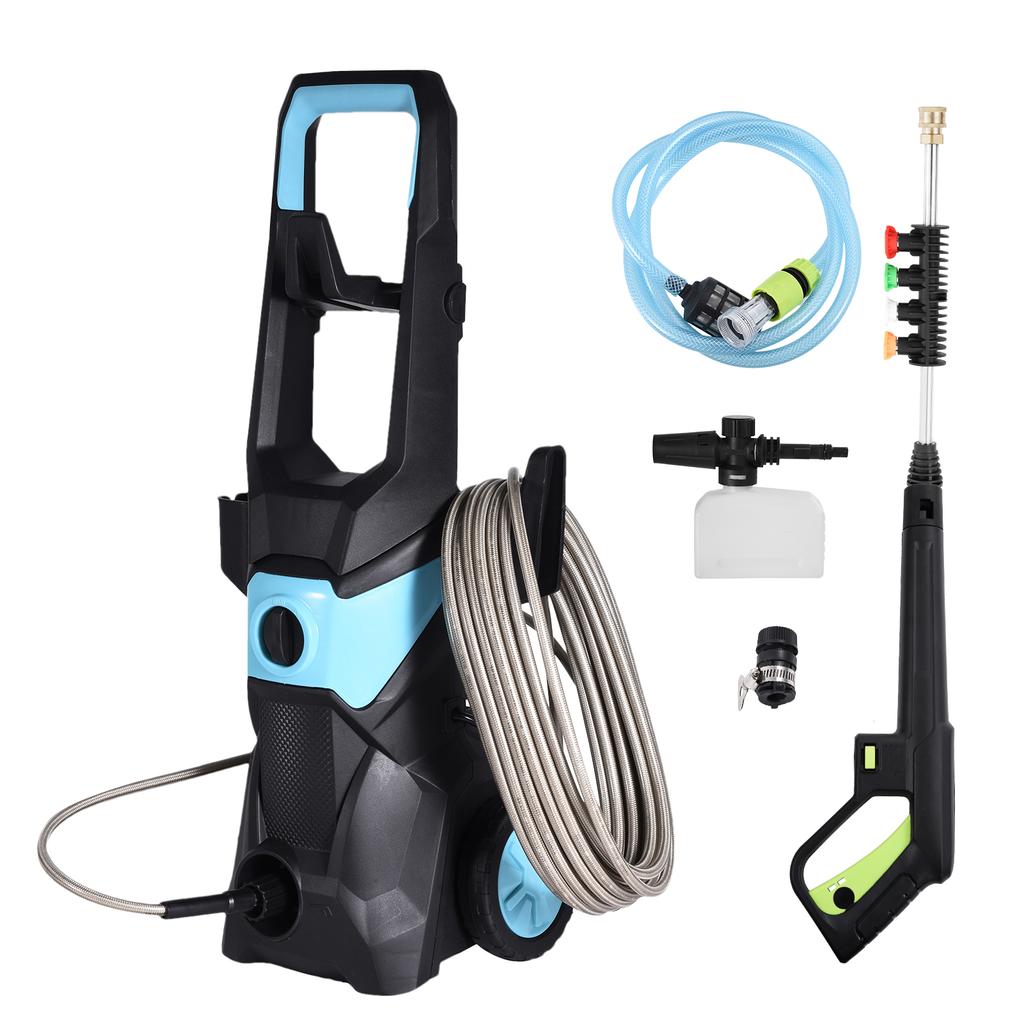 Электрическая мойка высокого давления для автомобиля 2100PSI 3000 Вт Автомобильная портативная уборочная машина высокого давления Машина для давления воды для мойки автомобиля