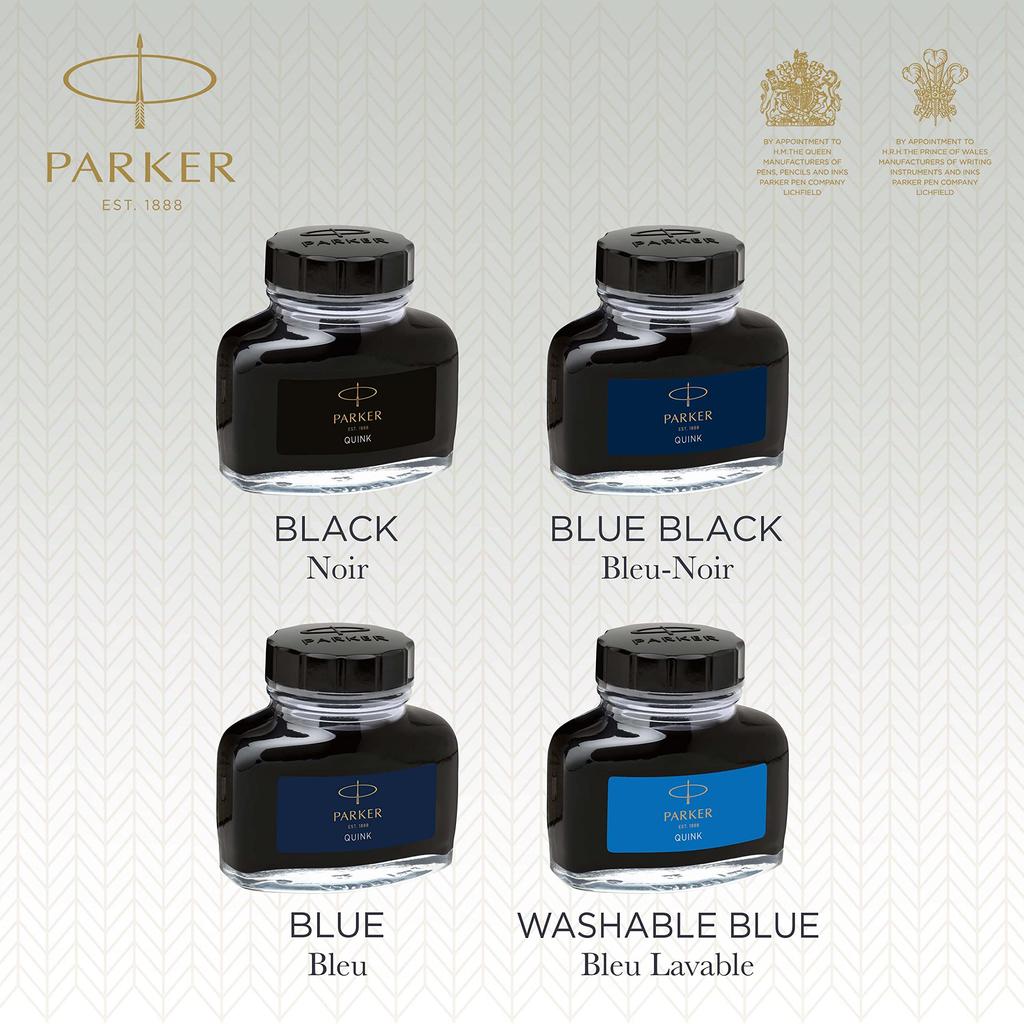 PARKER Quink Bottled Ink 1950378 57ml Blue-Black (Official Import)