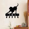 1pc Playful Pup Wall Mounted Key Rack & Dog Leash Hanger - Metal Art Iron Crafts Wall Hanging Coat Rack