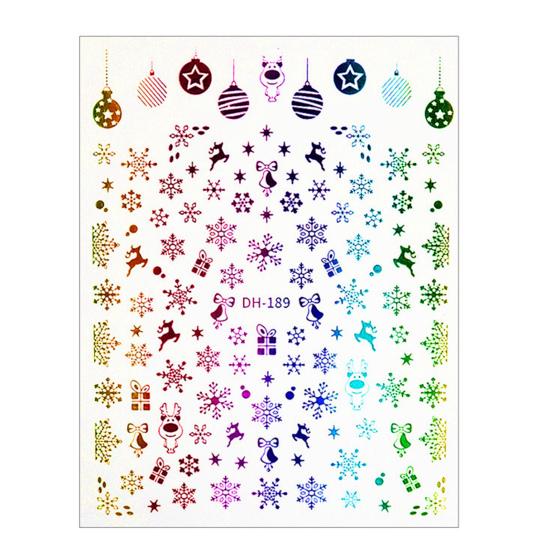 Nail Sticker Christmas Patterns 3D Effects DIY Snowflakes Christmas Nail Art Foils