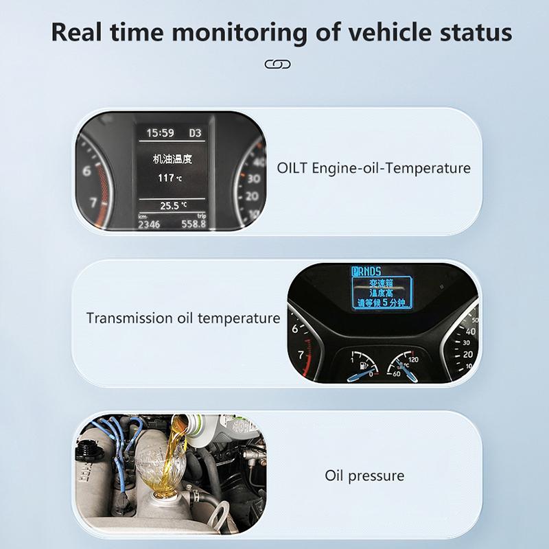 Двойной экран Автомобильный спидометр Цифровой HUD ODB Спидометр Проектор на лобовое стекло Напряжение Проекционный дисплей для грузовых автомобилей