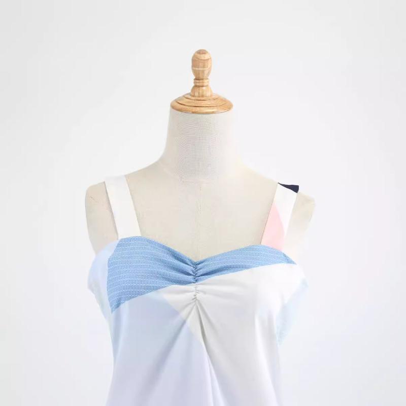 Vintage Pendulum Dress Chest Wrap Slim Geometric Pattern Print Skirt