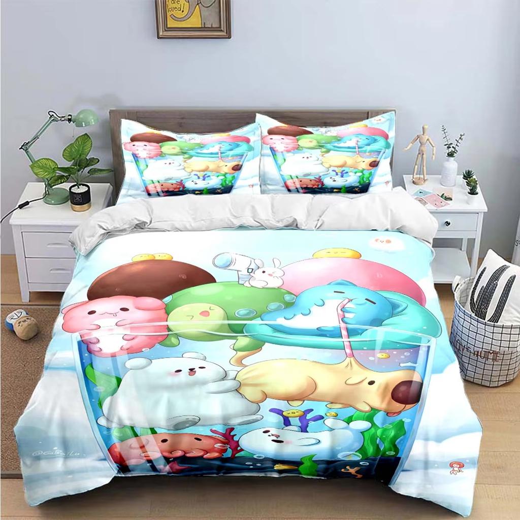 Kawaii Cartoon BBugcat Capoo Pattern Bedding Collections Bed Supplies Collection Duvet Cover Comforter Collection Bedding Collection Luxury Birthda