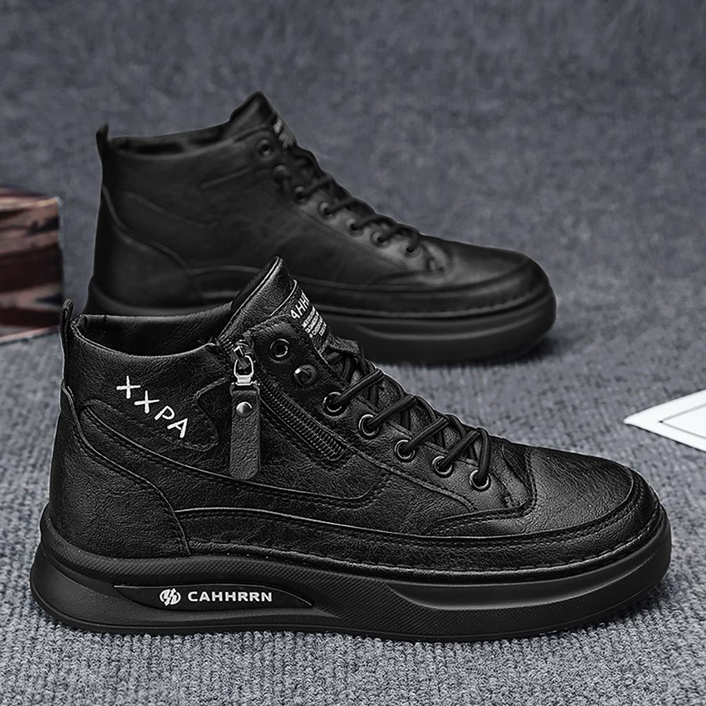 New Fashion Autumn And Winter Men's High Top Martin Boots Students Male Boys Trending Soft Sole Work Shoes Labor Protection Martin Sneakers