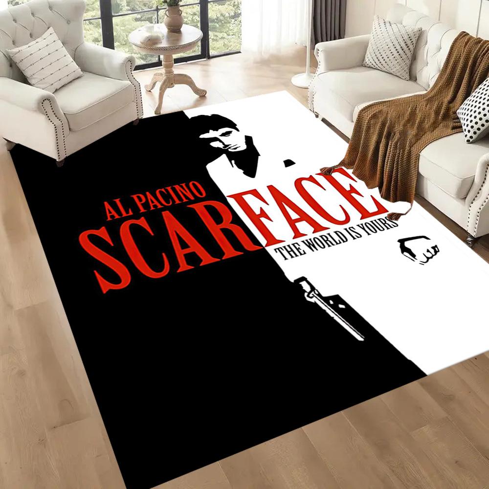 Scarface Style Square rugs are a great choice for living rooms, bedrooms, home décor, and as gifts.