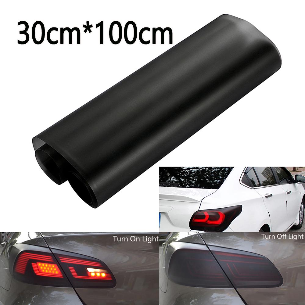 Светло-черная дымчатая тонировочная пленка, виниловая наклейка, ширина 30 см, фара, задний фонарь, автомобильная виниловая пленка, наклейка, фольга, покрытие, стайлинг автомобиля