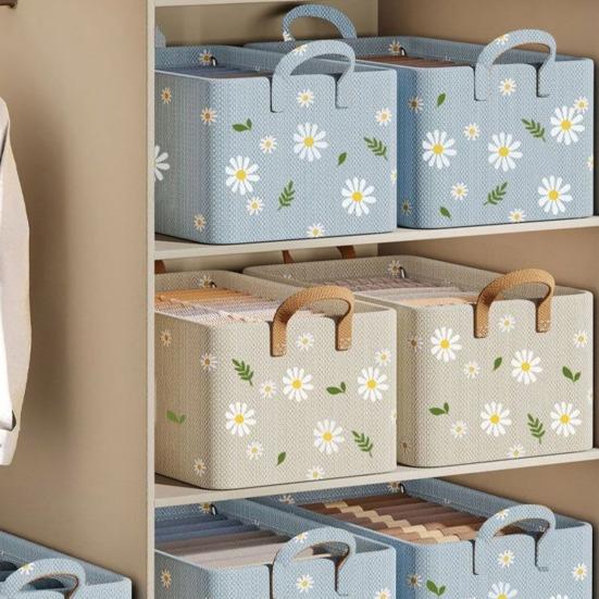 Yousheng Clothes Storage Box Classification with Handle Large Capacity Foldable Stoarge Wardrobe Drawer Organiser Trousers T-shirts Socks Storage Case