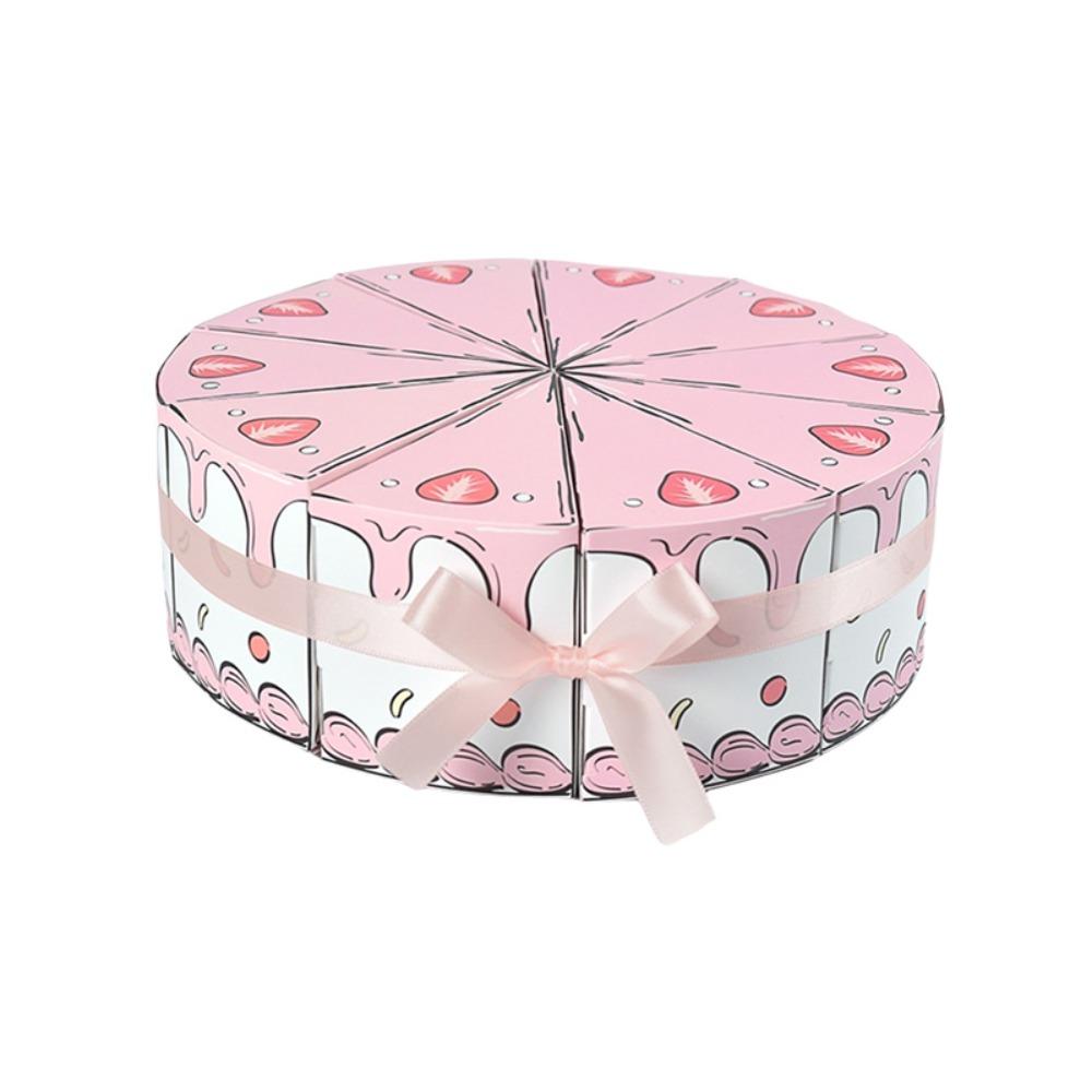 10PCS Paper Triangular Cake Shaped Gift Box Cartoon Combination Party Gift Packing Box DIY Birthday Party Favor Box Baby Shower