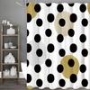 Black Polka Dot Shower Curtain, Bathroom Decorative Shower Curtain, Waterproof Shower Curtain with Hooks