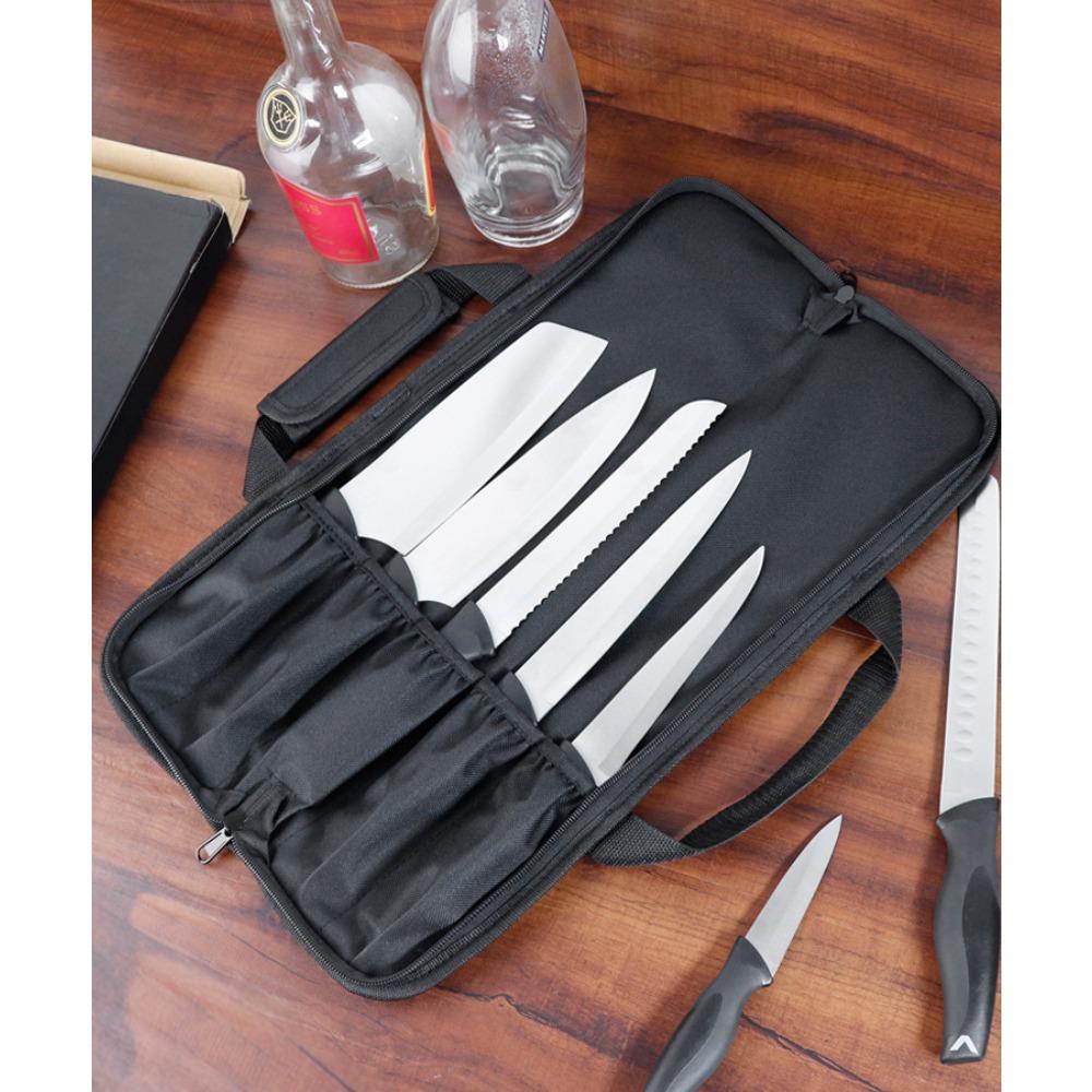 Двухслойная ткань Оксфорд, устойчивая к царапинам, студенческий набор инструментов в западном стиле, сумка для ножей, портативная, сумка шеф-повара, большой вместимости, сумка для хранения ножей