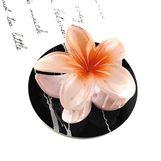 Женская маленькая заколка для волос с цветком, заколка для волос, реалистичная форма цветка, градиент, детские волосы, фиксированный инструмент для украшения волос