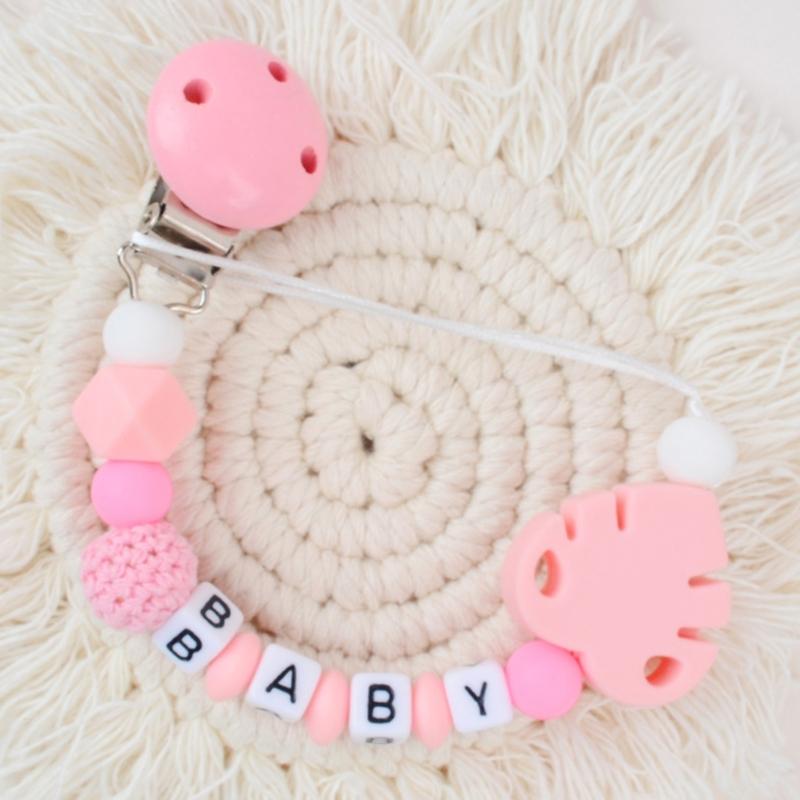 Детская пустышка с цепочкой для пустышки, держатель для пустышки для малышей, ремешок для пустышки, препятствующий падению, игрушка-прорезыватель, цепочка для пустышки, детские принадлежности