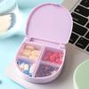 Small Pill Case Portable Pill Organizer Pills Container for Pocket 4 Compartments Daily Compact Travel Medicine Holder