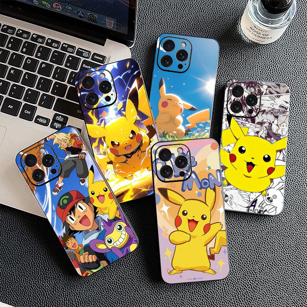 Casing for Apple iPhone 16 14 15 Plus 11 Pro Max 16E ProMax + 16Plus 15+ 14+ Phone Cover Soft Case Cartoon P-Pokemons P-Pikachus