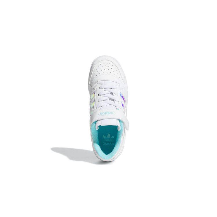 adidas Originals Forum Переливающиеся Удобные Универсальные Низкие Кроссовки Детские Кроссовки Белые Голубые GZ8846