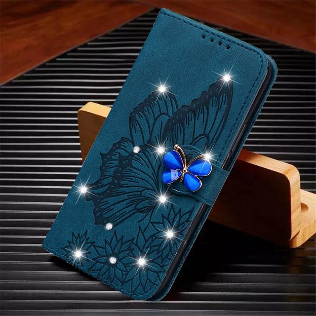 Блестящий флип-кожаный чехол-бумажник для телефона Xiaomi Redmi Note 10/10s Note9 Pro 8t 9t 8 8a 9 9a Mi 11 10t Poco X3 Nfc Bling Cover