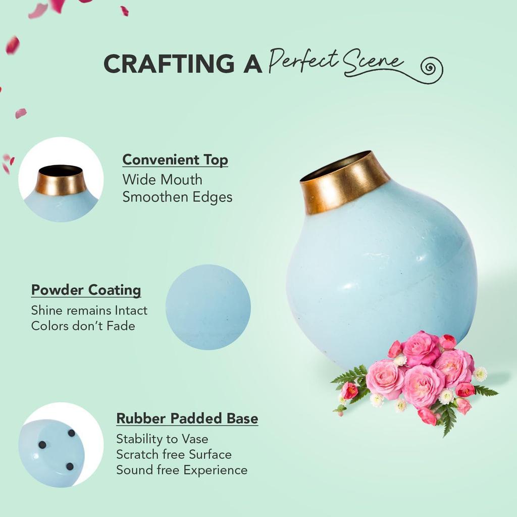 Небьющаяся металлическая ваза для цветов для домашнего декора | Эстетичная ваза для цветов в подарок на свадьбу, новоселье, вечеринки, встречи