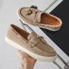 Fashion 2025 Hot Sale Mens Slip On Loafers Lightweight Breathable Comfort Non Slip Soft Sole Hand Sewn Tassels Casual Walking Shoes