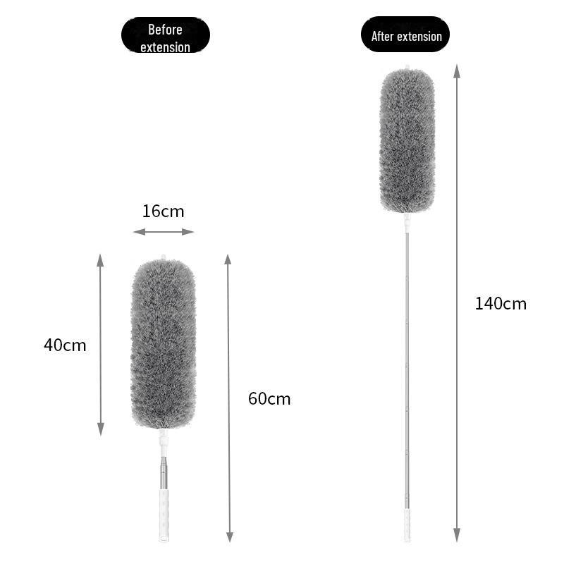 Раздвижная микрофибровая щетка для уборки пыли и пыли для дома