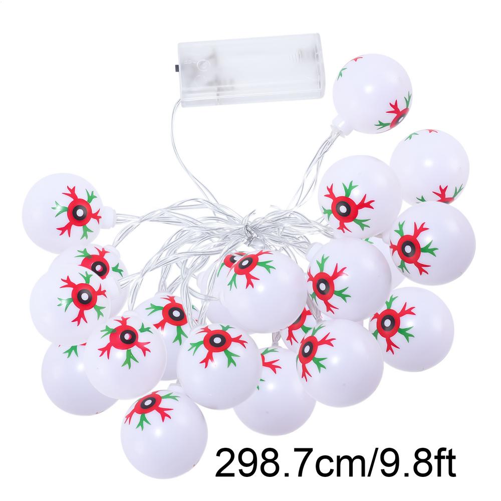 20Pcs Halloween colorful Eyeball String Lights 2025 LED Battery Operated Eyeball Lights Halloween Party decorations