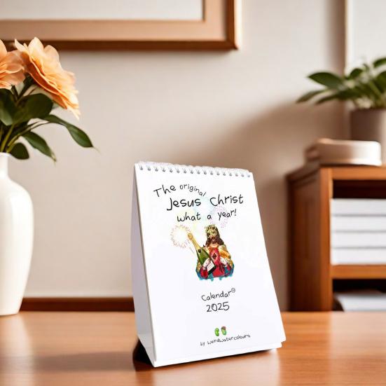 Календарь Иисуса Христа 2025 Какой год Настольный календарь Второе пришествие А4 Перекидной календарь Планировщик месяца для христиан