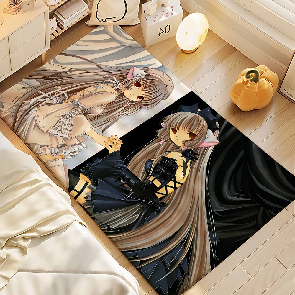 Ковер с изображением аниме Chobits, Коврик для ванной комнаты, Противоскользящий коврик, Придверный коврик, Коврик для домашнего декора, Коврик для входной двери, Устойчивый к царапинам придверный коврик