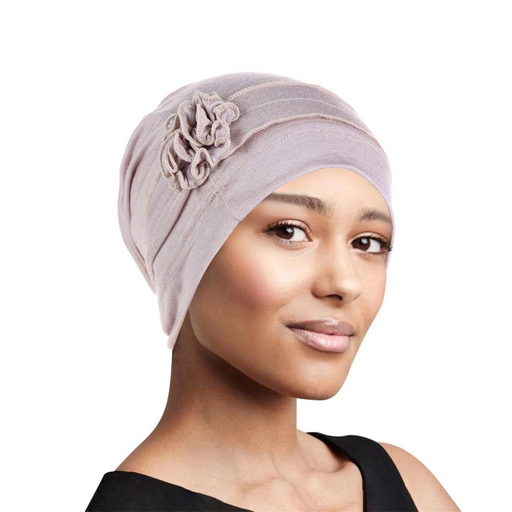 Muslim Scarf Cap Softness Cancer Chemo Beanies Cap Turban Hats Women Hijab Headwrap Headwear