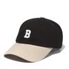 BUTDEEP Non-Logo Curve Cap - Black/Beige
