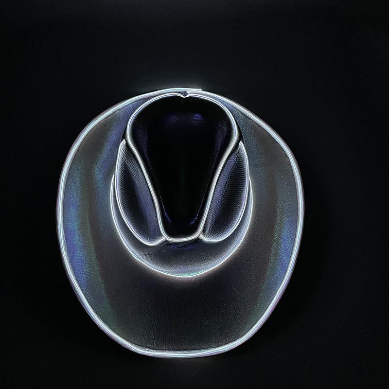 Темно-синяя матросская светодиодная светящаяся вышитая капитанская шляпа для фестивалей и выступлений