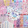 Милые 3D рельефные наклейки серии Sanrio Эстетичные декоративные наклейки Кавайи Синнаморолл Моя Мелоди Куроми Мультяшная наклейка-пузырь Игрушка