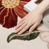 Soft Area Mat - Non-Slip Backing, Machine-Made Floral Bedside Mat for Bedroom, Living Room, Hallway, Laundry - Easy-Clean Home Decor Mat