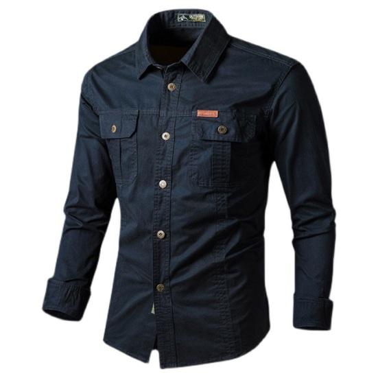 Мужская рубашка с отложным воротником, длинным рукавом и пуговицами, дышащая, впитывающая пот, повседневная мужская рубашка, топ