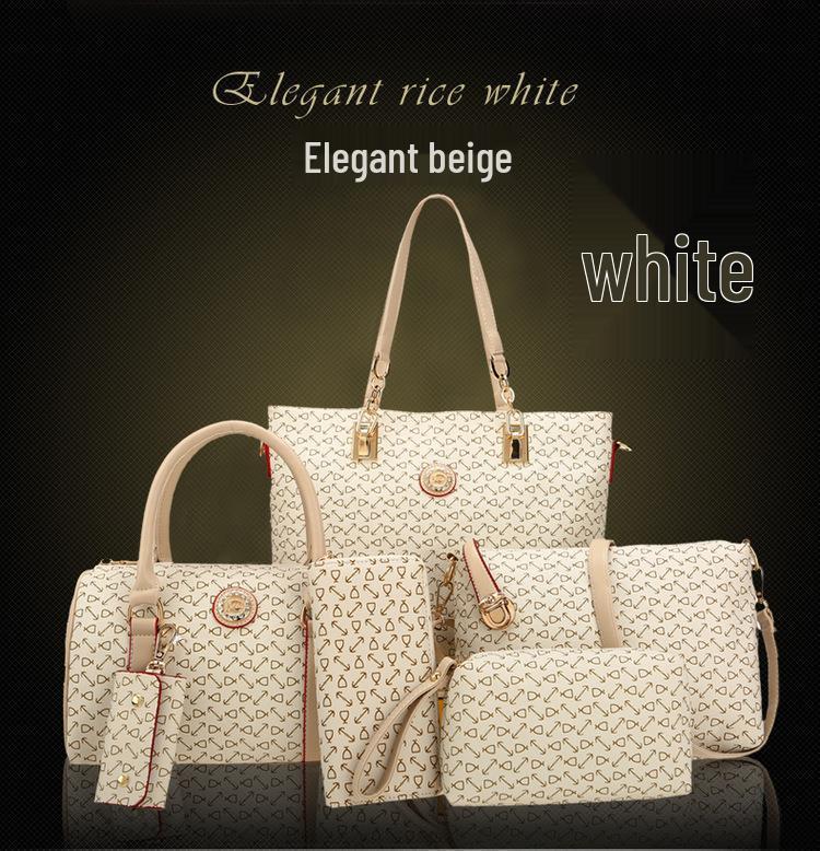 Женский модный набор 2025 года с узором «стрела»: сумка-тоут и сумка через плечо для мамы и ребенка – 6 предметов