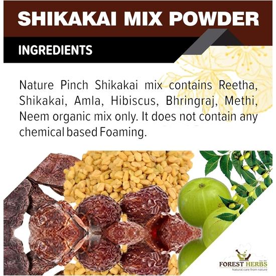 Шампунь для волос The Forest Herbs Natural Care From Nature Organic с амлой, ритхой, шикакаем, брингараджем, гибискусом, нимом и пажитником для мытья волос 500 г