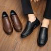 Men's Leather Shoes Genuine Leather Casual Versatile Soft Surface Thick Bottom Slip-on Autumn New Driving Shoes