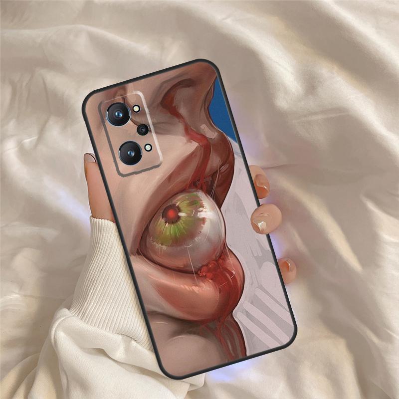 Чехол 'Страшное Лицо Глаза' для Realme C75 C67 C63 C55 C51 C61 C53 C35 C65 C71 11 12 13 14 Pro Plus GT6 GT7 15 Pro