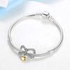 Original 925 Sterling Silver Bracelet Star Heart Clasp Snake Chain Rose Gold DIY Beads Charms Bracelets Bangles Luxury Jewelry