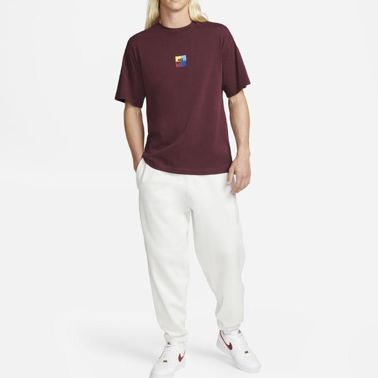 New Nike T Shirts Men's Night Brown Red FD8541-681