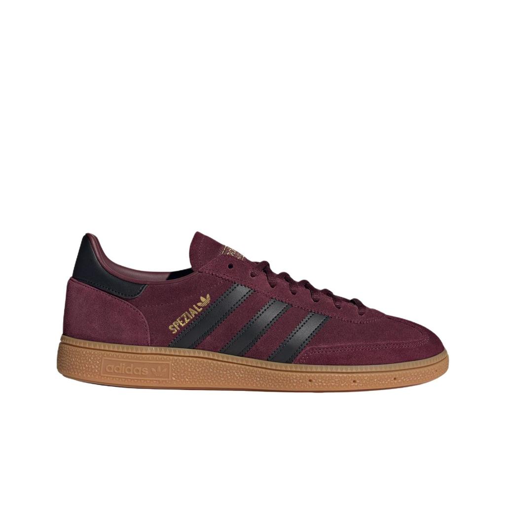 Adidas Handball Spezial Maroon Unisex Sneakers Red Core-Black Gold-Metallic JR3848