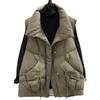 Down Cotton Vest Women's Autumn and Winter Waistcoat Loose High-end Western Style Vest Jacket