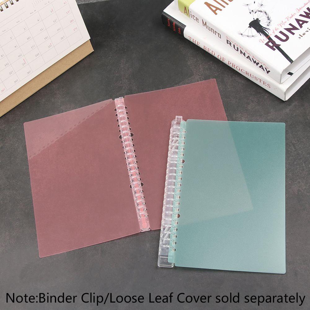 Clear Refillable Plastic File Folder Notebook Paging Separator Loose-leaf Cover Ring Binder Notepad