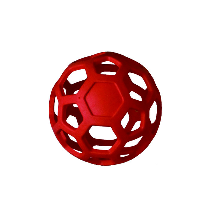 Eco-Friendly Rubber Cute Modern Fashion Large Pet Toy Hollow Bite-Resistant Christmas Ball Bell for Dogs