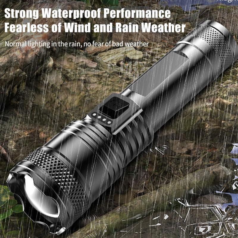 Outdoor Ultra Bright Flashlight Long Range Telescopic Focusing Torch High Power Spotlight Floodlight Telescopic Zoom Lamp