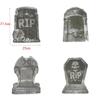 House Foam Party Props Lifelike Halloween Ornaments Halloween Sign Fake Tombstone Garden Decor